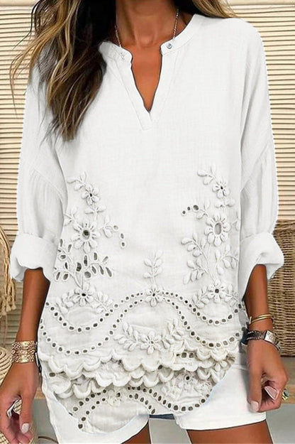 Blusa Ultra-Leggera Ricamata