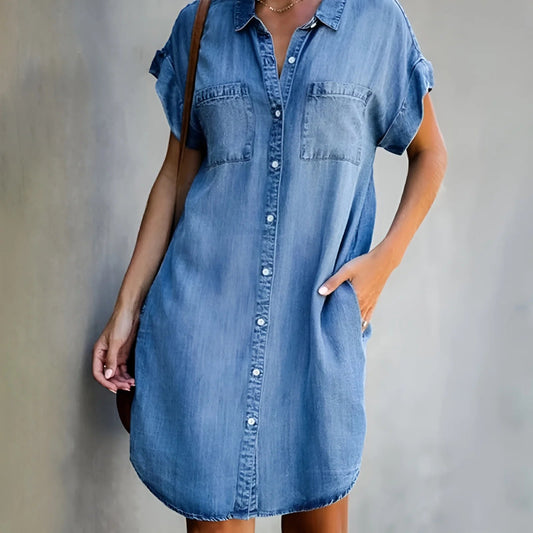 Denim-Luxus Kleid