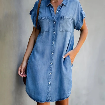 Denim-Luxus Kleid