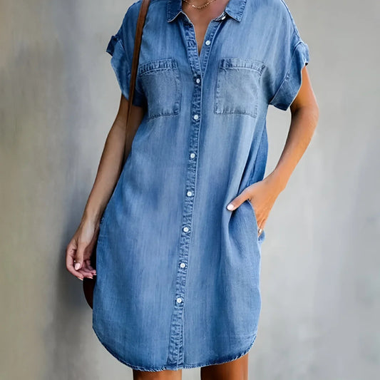 Curvy Fit Denim Dress