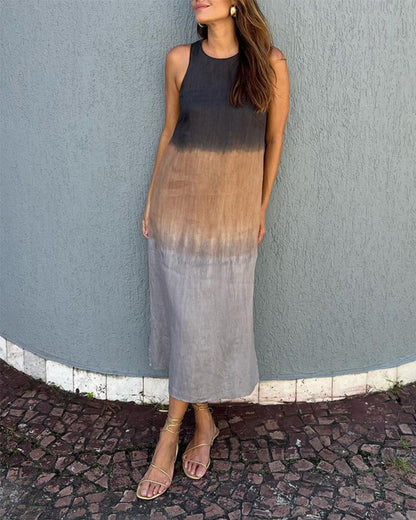 Elegant Gradient Summer Dress
