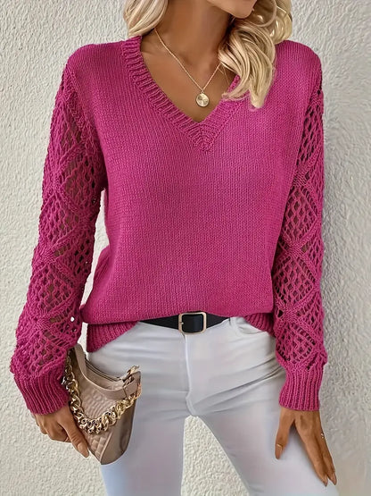 Maglione Lungo Scollo-V Snellente
