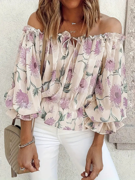 Maglione Floreale Leggero-Caldo