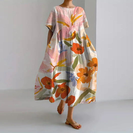 Abito Donna Elegante Fiorito