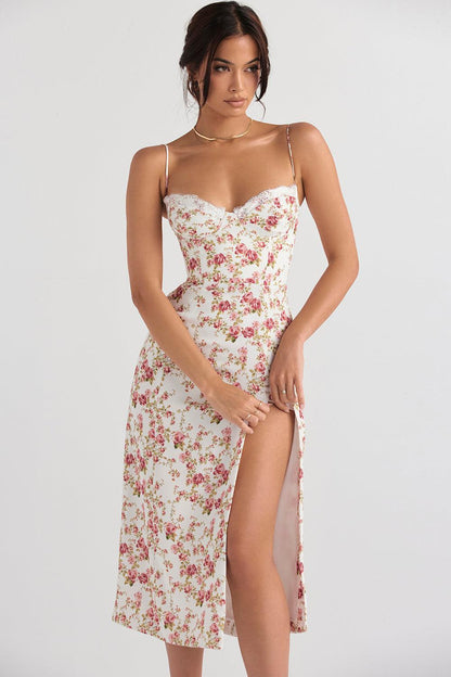 Elegant Rose Cinch Dress