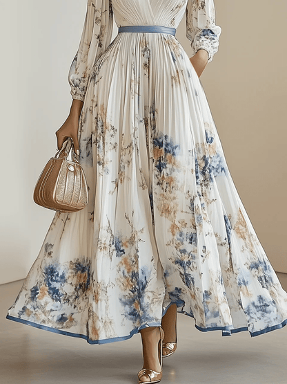 Vestito Floreale Vita-Definita
