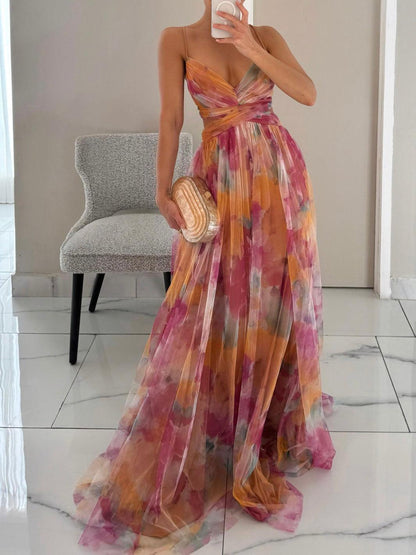 Abito Maxi Floreale Elegante