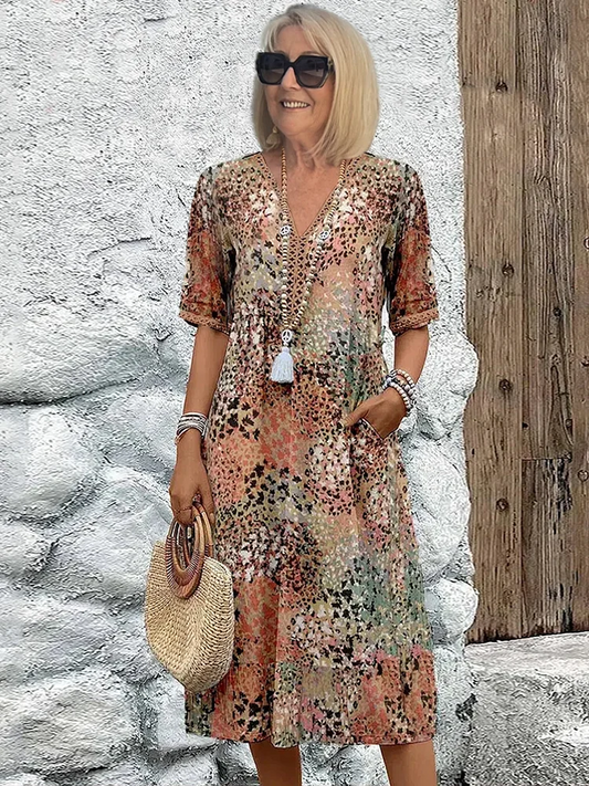 Abito Maxi Floreale Ultra-Leggero