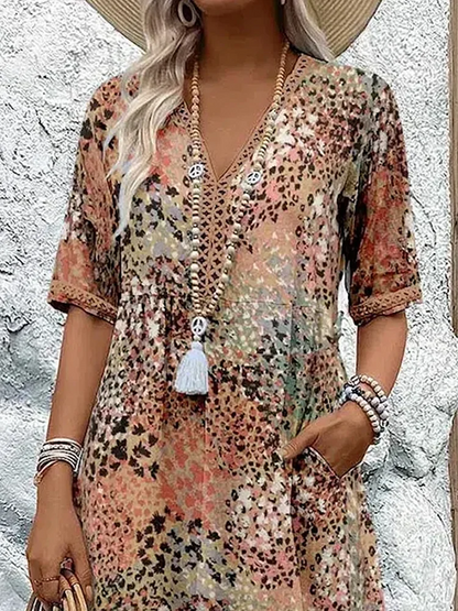 Josephine Vibrant Midi-Kleid
