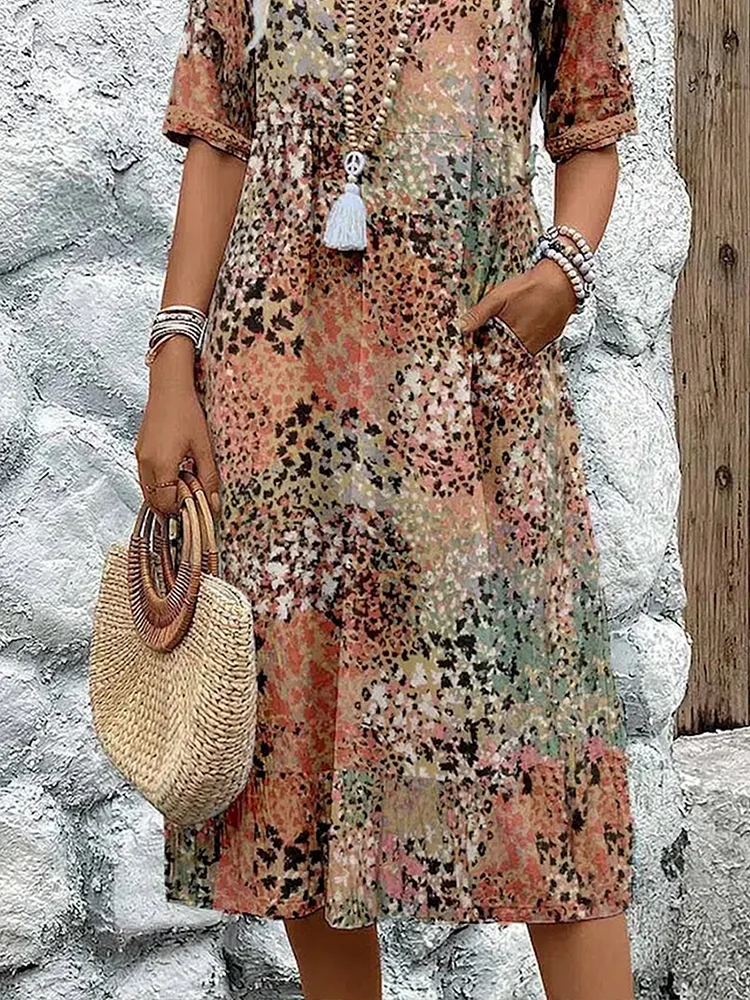 Josephine Vibrant Midi-Kleid