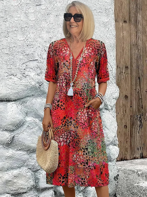 Josephine Vibrant Midi-Kleid