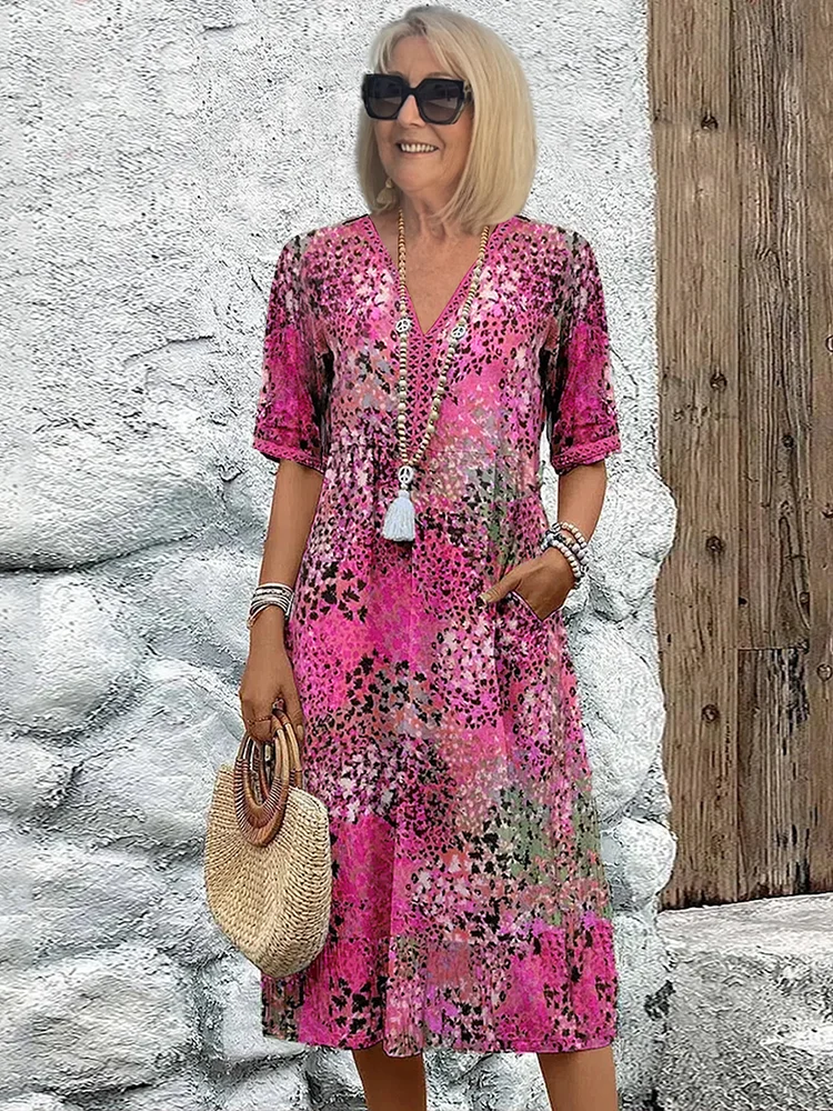 Josephine Vibrant Midi-Kleid