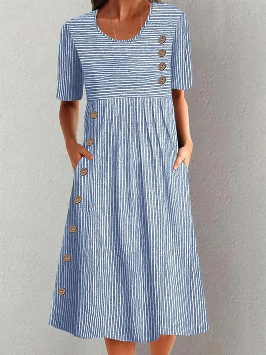 Abito Midi Fresco-Cotone