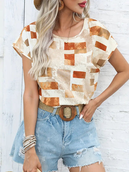 Blusa Geometrica Senza-Stiro