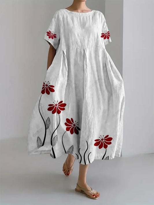 Eleganza Floreale Abito Lungo