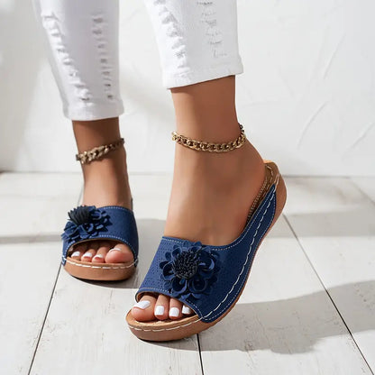 Elegant Floral & Support Sandals