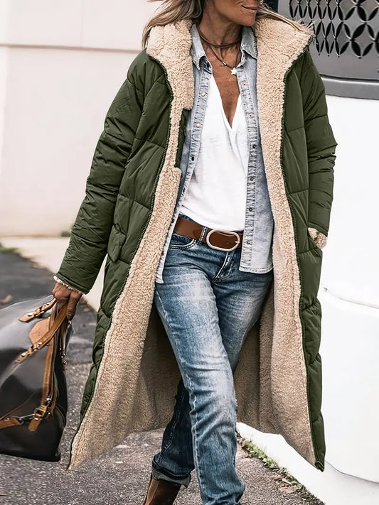 Giacca Lunga Fleece Caldo-Morbida