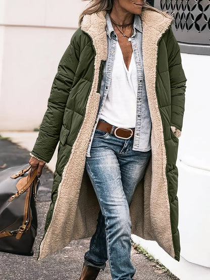 Giacca Lunga Fleece Caldo-Morbida