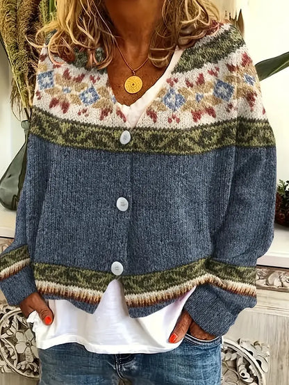 Cardigan Rigato Morbido-Traspirante