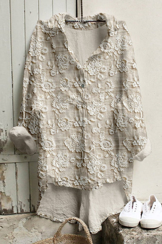 Blusa Leggera Pizzo-Floreale