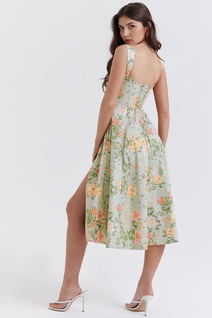 Floral Off-Shoulder Midi Dress