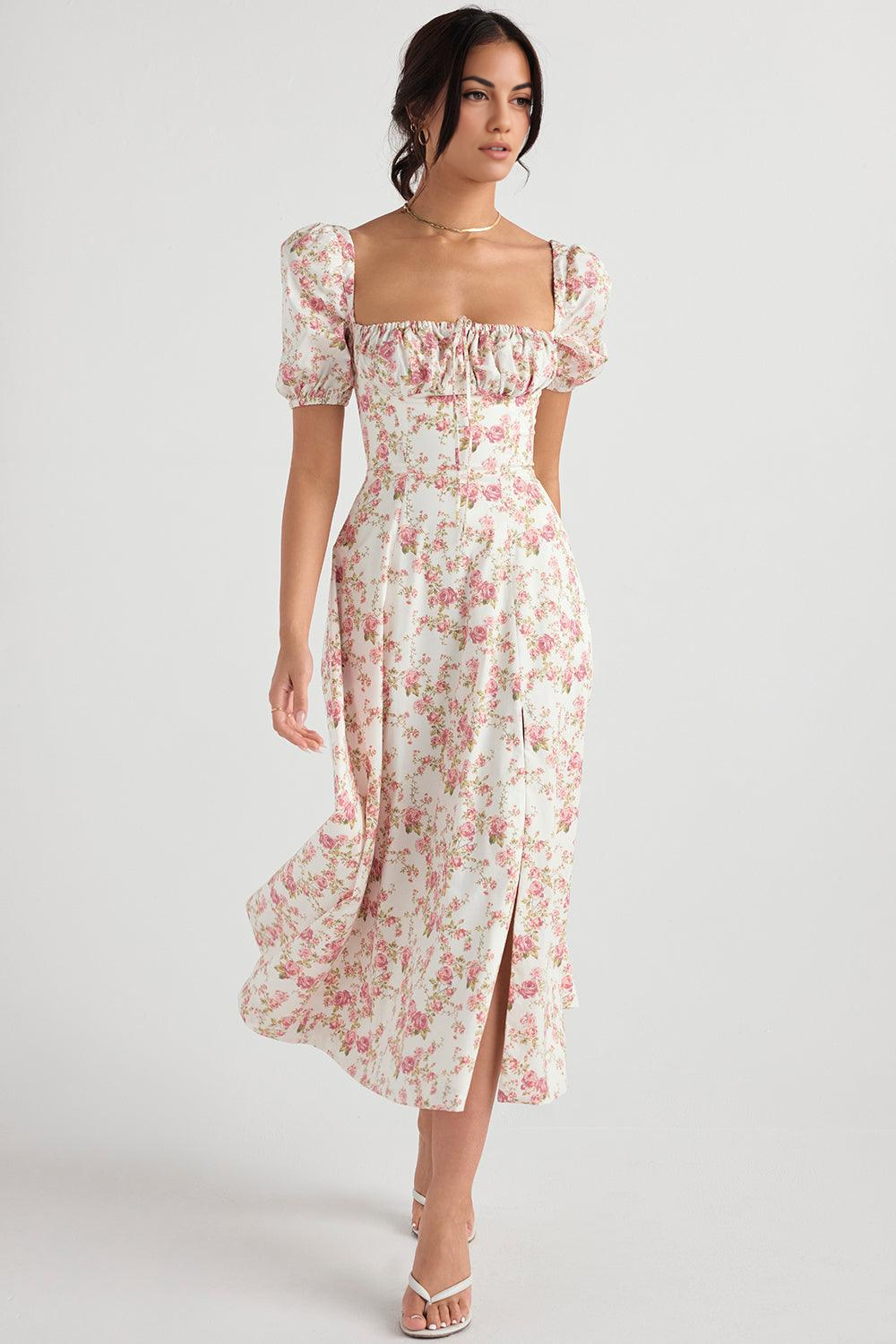Elegant Corset-Style Midi Dress