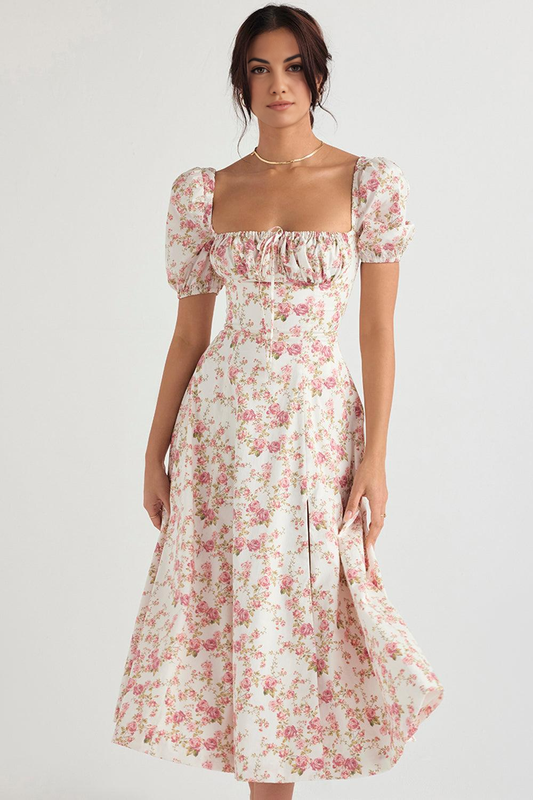 Elegant Corset-Style Midi Dress