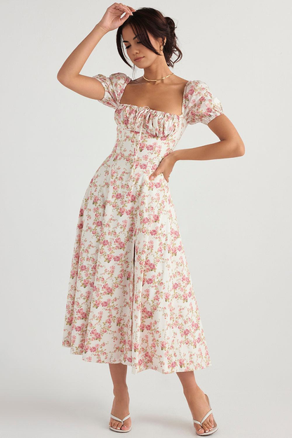 Elegant Corset-Style Midi Dress