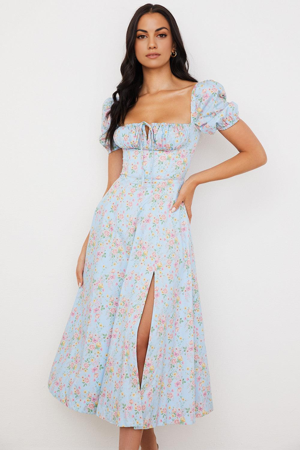Elegant Corset-Style Midi Dress