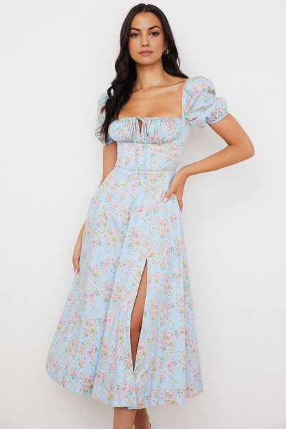 Elegant Corset-Style Midi Dress