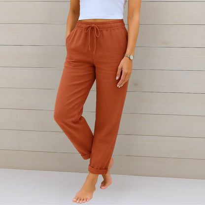 Pantaloni Lino Comfort-Stretch