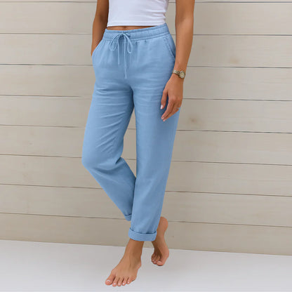 Pantaloni Lino Comfort-Stretch