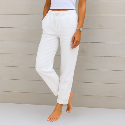 Pantaloni Lino Comfort-Stretch