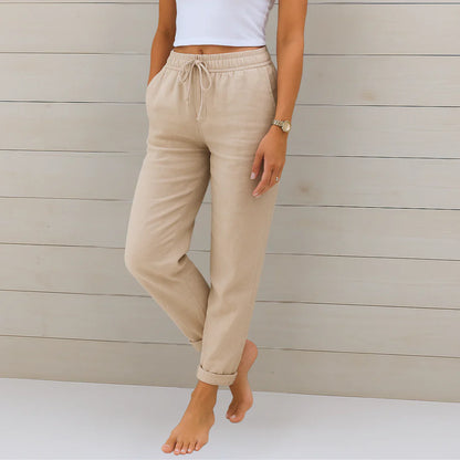 Pantaloni Lino Comfort-Stretch