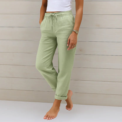 Pantaloni Lino Comfort-Stretch