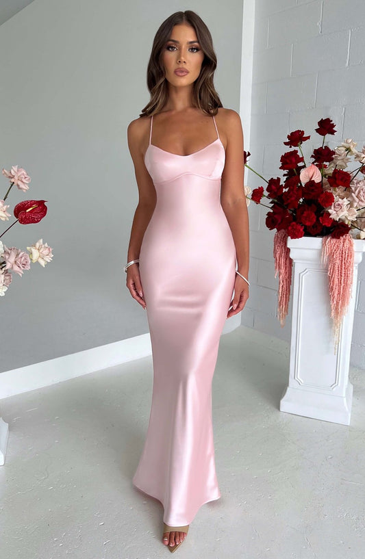 Abito Maxi Satinato Elegante