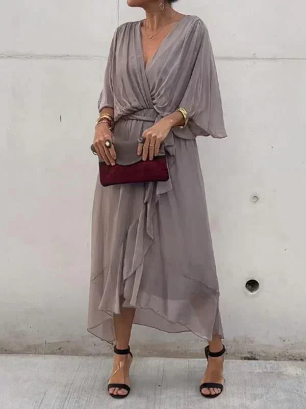 Chiffon Elegante Abito V-Sensuale