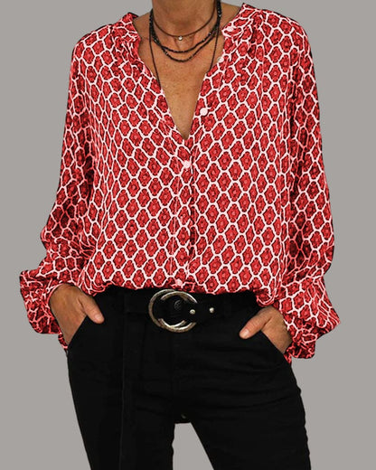 Eleganza-Toscana V-Neck Blouse