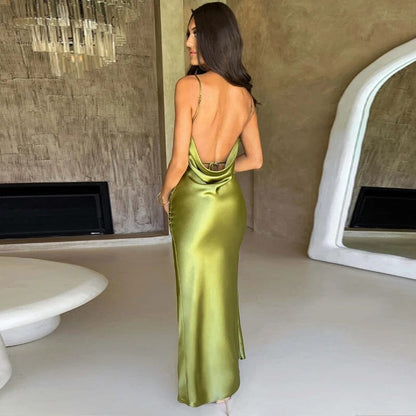 Abito Maxi Satined Elegante