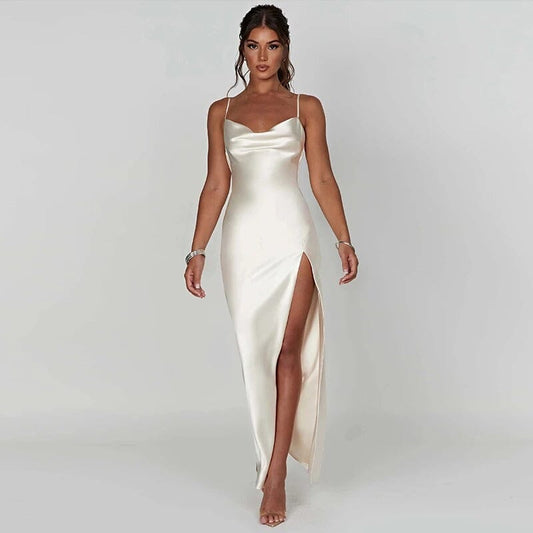 Abito Maxi Satined Elegante
