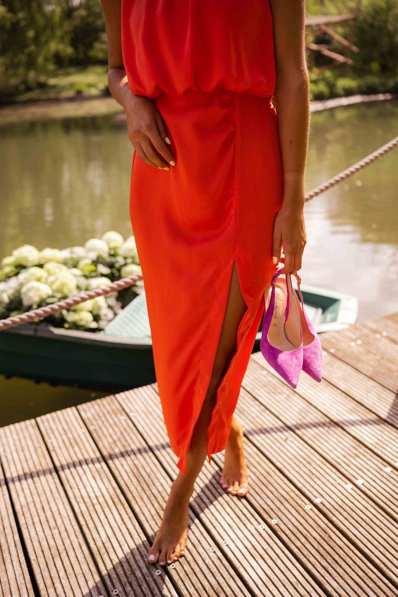 Eleganza Luminosa Midi-Kleid