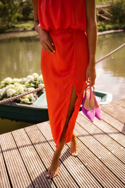Eleganza Luminosa Midi-Kleid