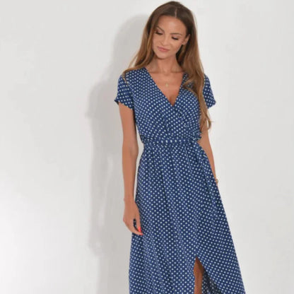 Abito Elegante Scollo a V Lussuoso