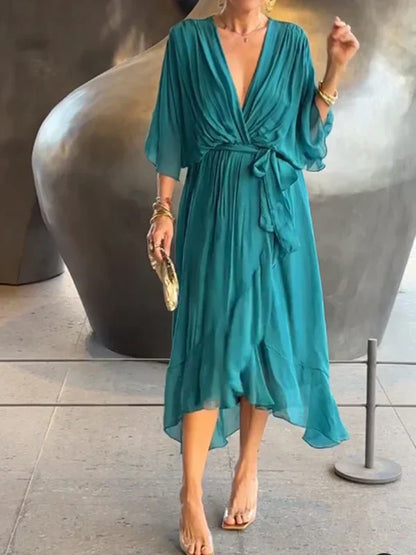 Chiffon Elegante Abito V-Sensuale