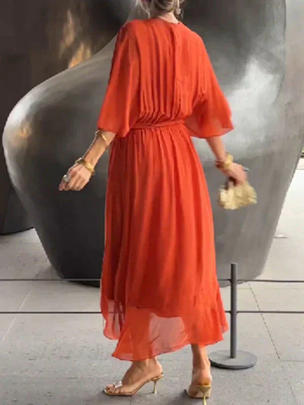 Chiffon Elegante Abito V-Sensuale