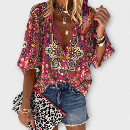 Blusa-Retro Femminile Fresca