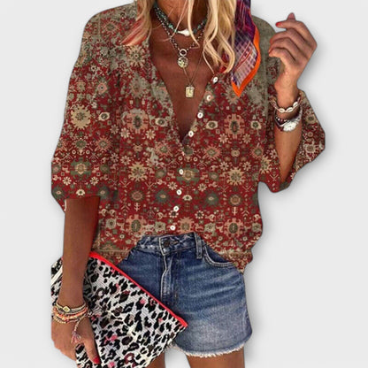 Blusa-Retro Femminile Fresca