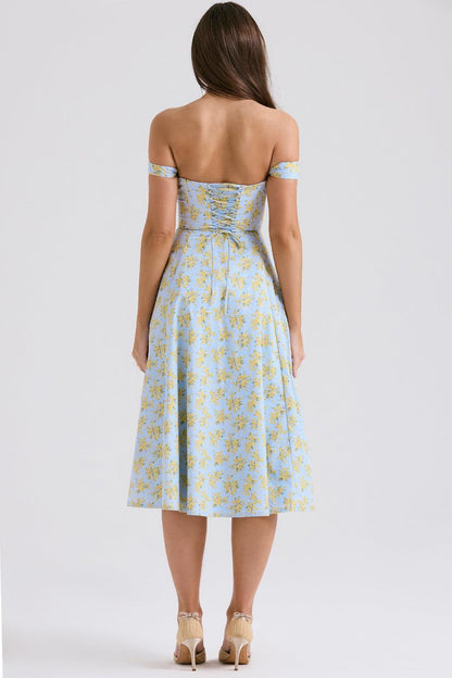 Floral Off-Shoulder Midi Dress