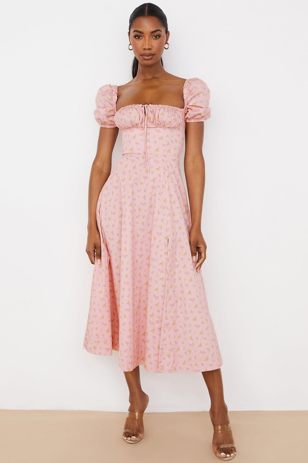 Elegant Corset-Style Midi Dress
