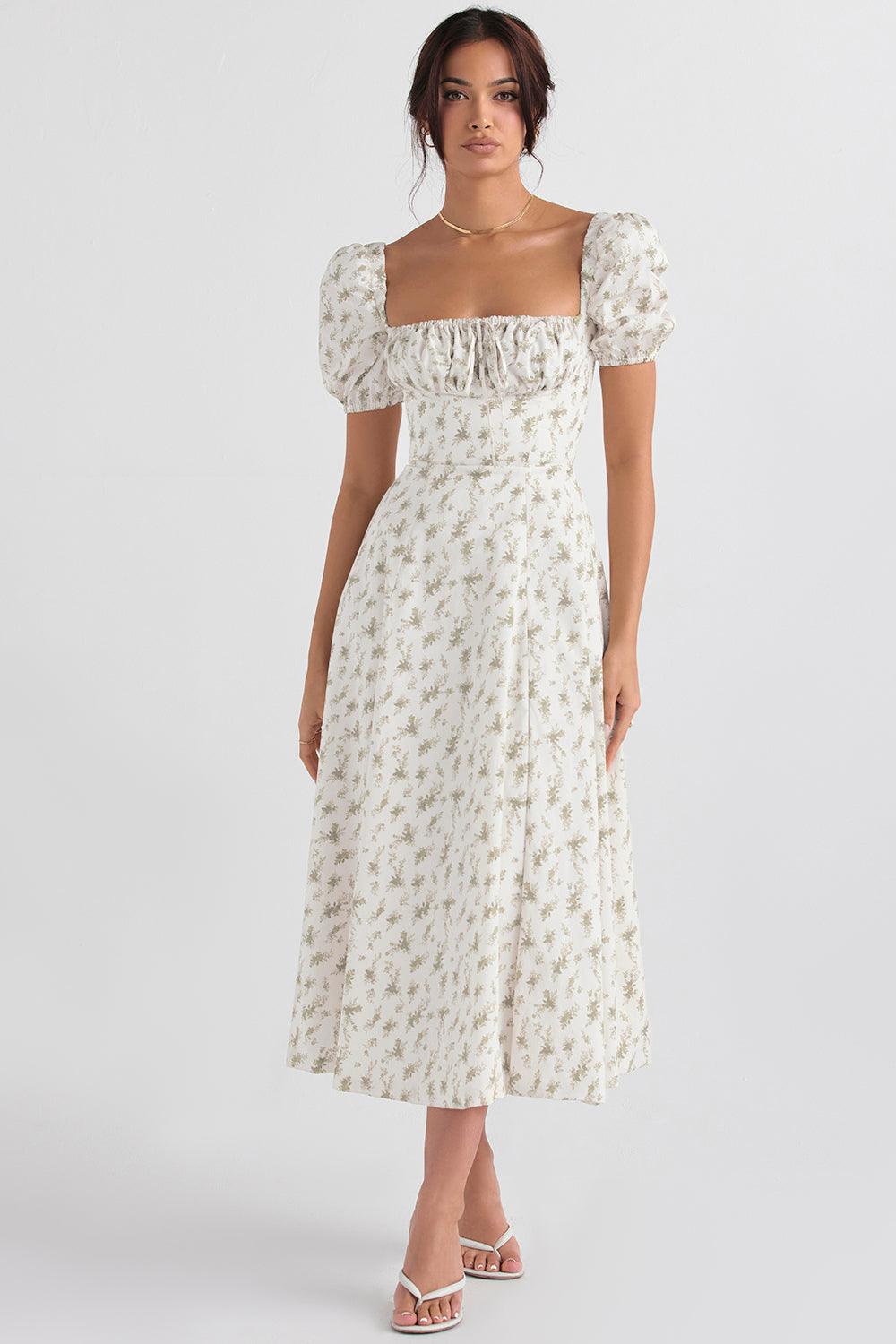 Elegant Corset-Style Midi Dress